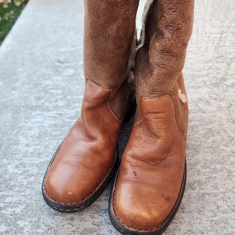 Brown‎ Oakdale Tall Leather Over The Knee Searling Boho Boots, Sz 8 - Picture 4 of 8